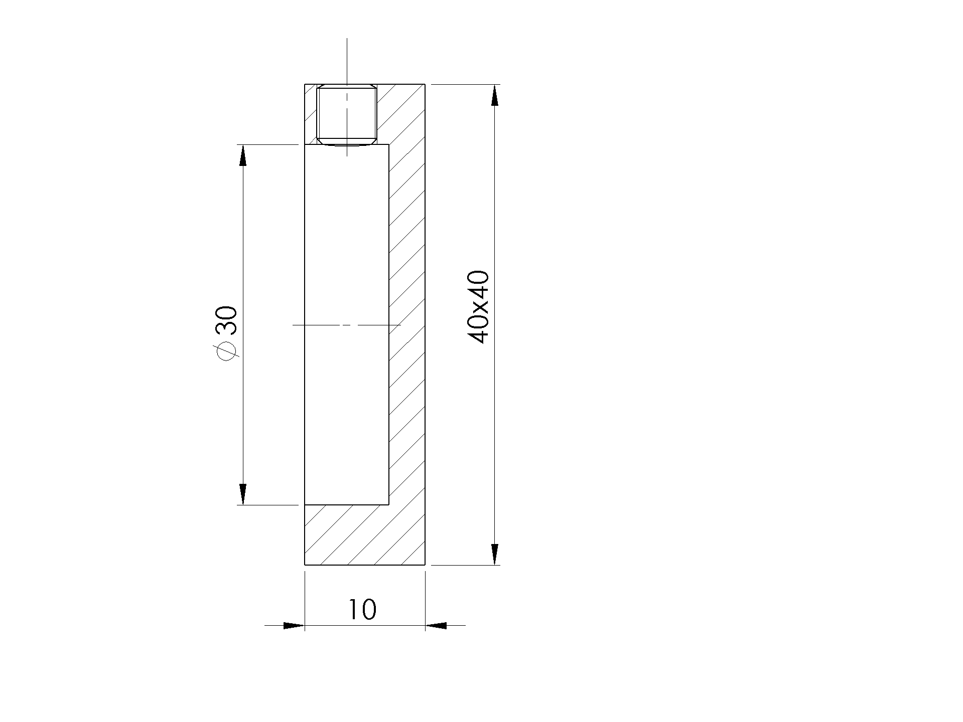 EBN / FRONT ROTULI 40X40 / AISI 304 / SATYNA EBN / FRONT ROTULI 40X40 / AISI 304 / SATYNA
