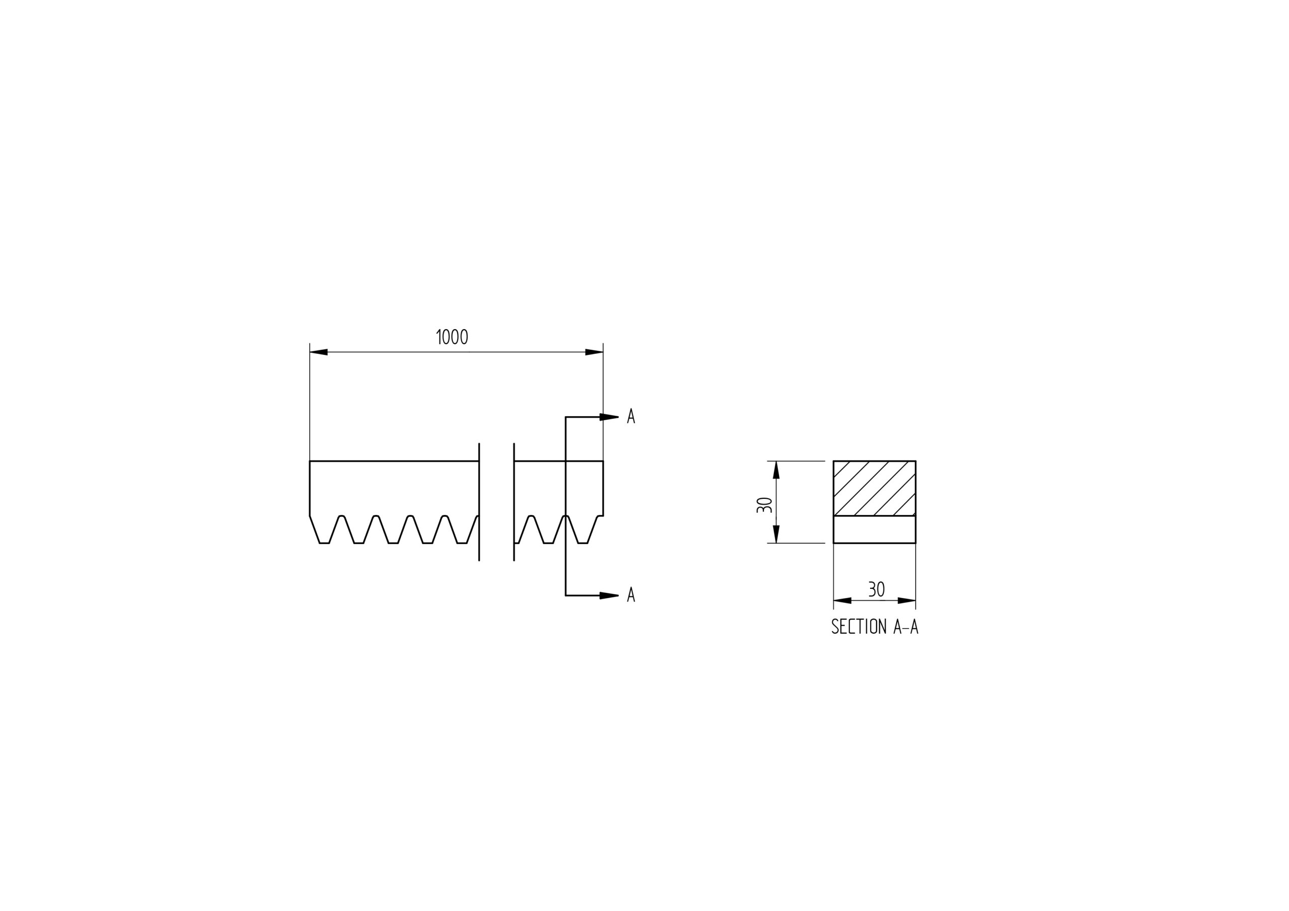 AKB / LISTWY ZĘBATE / LISTWA ZĘBATA STALOWA / 30X30 MM / L1 M / MAX 5000 KG / ZAMAK AKB / LISTWY ZĘBATE / LISTWA ZĘBATA STALOWA / 30X30 MM / L1 M / MAX 5000 KG / ZAMAK