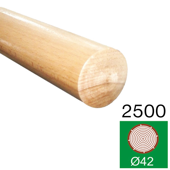 DREWNO / PORĘCZ / FI 42 / BUK / 2500mm DREWNO / PORĘCZ / FI 42 / BUK / 2500mm