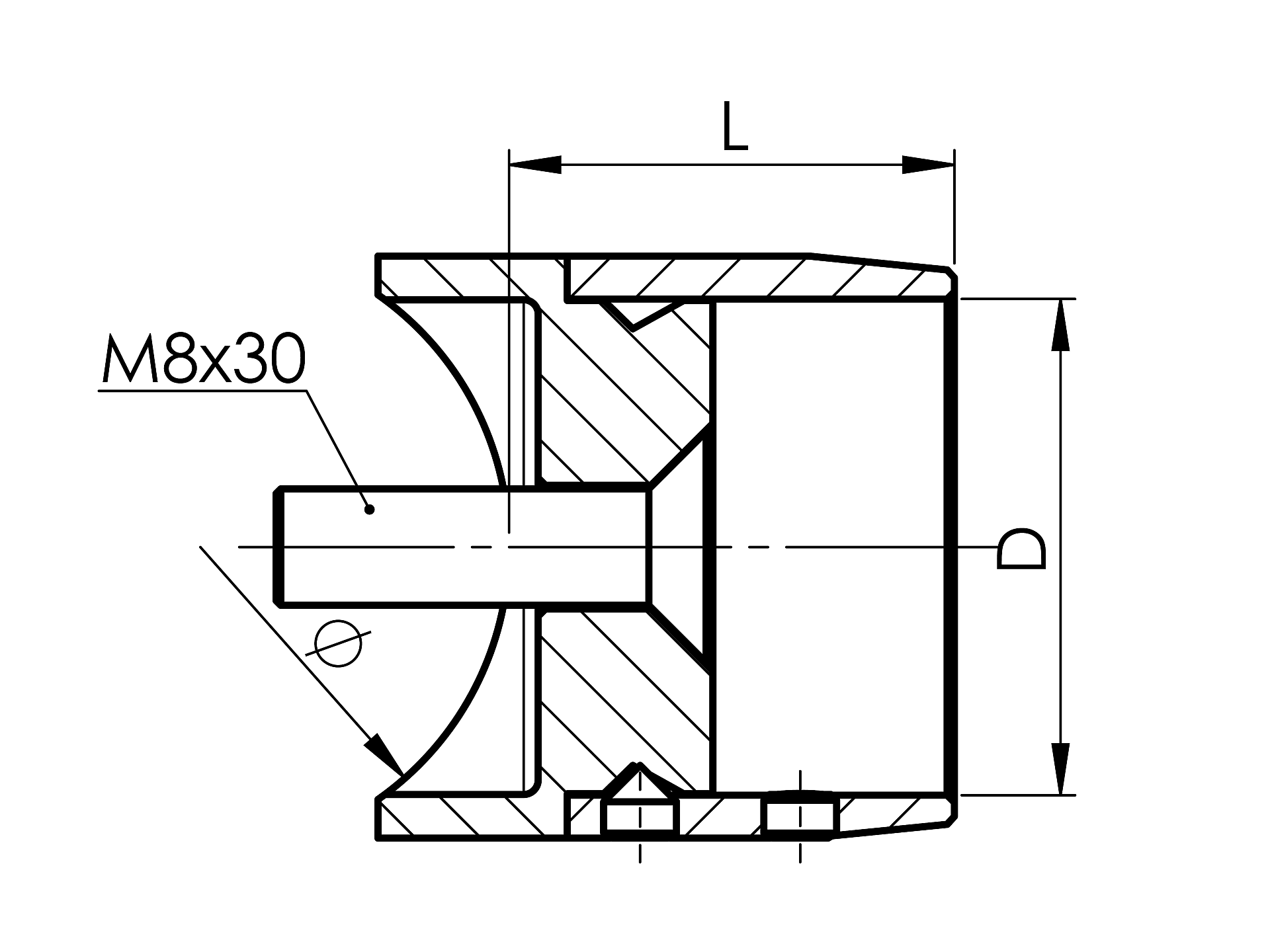 EBN / MOCOWANIE POCHWYTU / FI 33 / AISI 304 / SATYNA EBN / MOCOWANIE POCHWYTU / FI 33 / AISI 304 / SATYNA