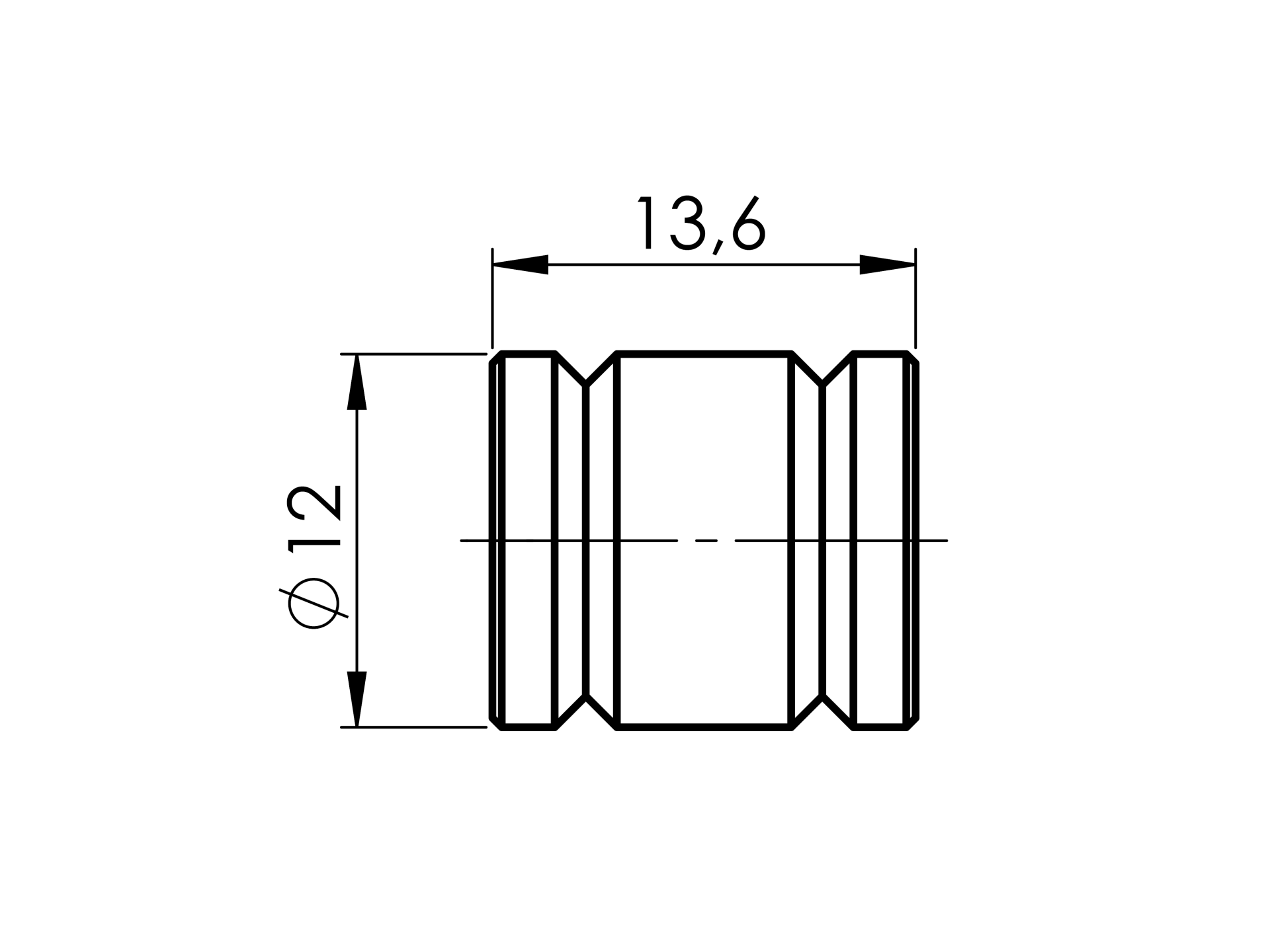 EBN / UCHWYT WYPEŁNIENIA / D12-D14 / SATYNA / AISI 304 EBN / UCHWYT WYPEŁNIENIA / D12-D14 / SATYNA / AISI 304
