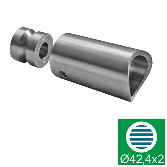 EBN / WSPORNIK PORĘCZY POZIOMY / PROSTY / DYSTANS 43MM / FI 42 / AISI 304 / SATYNA EBN / WSPORNIK PORĘCZY POZIOMY / PROSTY / DYSTANS 43MM / FI 42 / AISI 304 / SATYNA