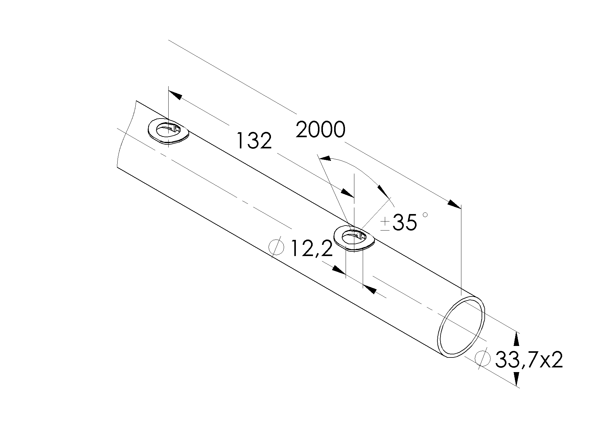 EBN / WYPEŁNIENIA BALUSTRADY / ELEMENT VERTIKAL / RURA SZLIFOWANA / AISI 304 EBN / WYPEŁNIENIA BALUSTRADY / ELEMENT VERTIKAL / RURA SZLIFOWANA / AISI 304