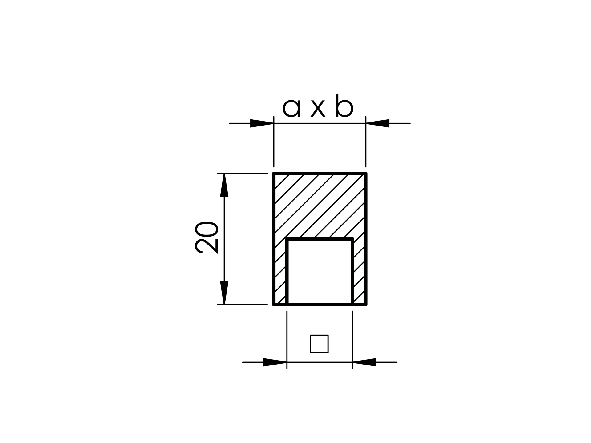 EBN / ZAŚLEPKA / 12×12 / KWADRAT / AISI 304 / SATYNA EBN / ZAŚLEPKA / 12×12 / KWADRAT / AISI 304 / SATYNA