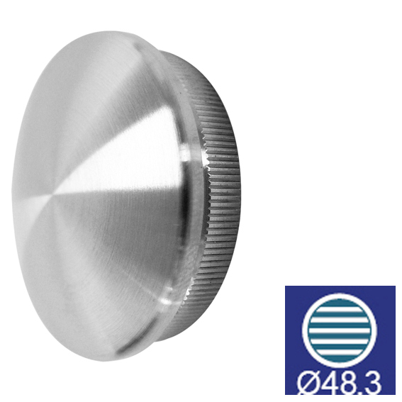 EBN / ZAŚLEPKA / FI 48 / WYPUKŁA / AISI 304 / SATYNA EBN / ZAŚLEPKA / FI 48 / WYPUKŁA / AISI 304 / SATYNA