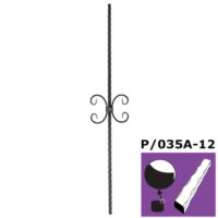 ELEMENTY KUTE / TRALKI / PROSTE / OZDOBNE / TRALKA OZDOBNA / h900, b162mm, P/035A-12×12