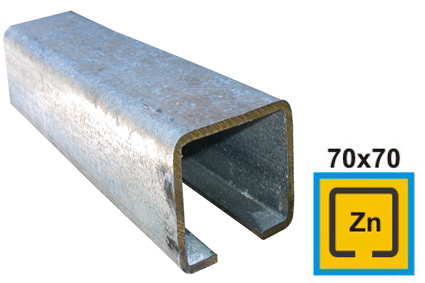 AKB / BRAMY SAMONOŚNE / PROFIL BRAMY PRZESUWNEJ / 70X70X4 / 3L / STAL OCYNKOWANA AKB / BRAMY SAMONOŚNE / PROFIL BRAMY PRZESUWNEJ / 70X70X4 / 3L / STAL OCYNKOWANA
