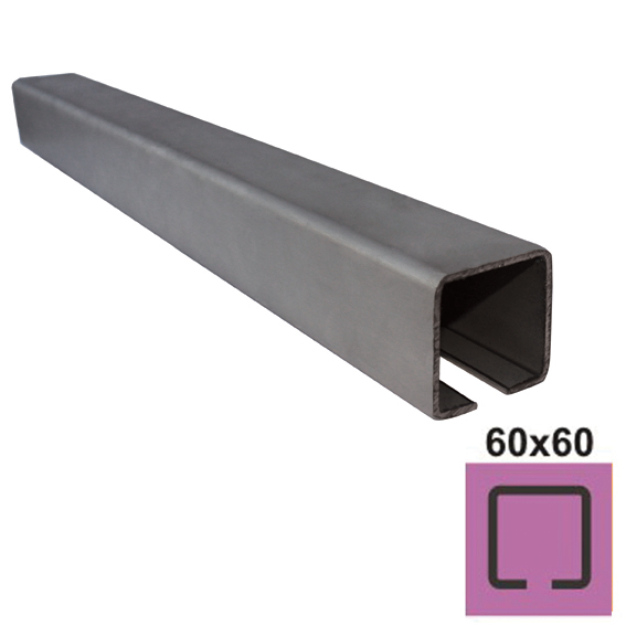 AKB / BRAMY SAMONOŚNE / PROFIL BRAMY PRZESUWNEJ / INOX / 58X58X3 / 3L / AISI 304 AKB / BRAMY SAMONOŚNE / PROFIL BRAMY PRZESUWNEJ / INOX / 58X58X3 / 3L / AISI 304