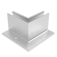 LISTWA / SZYNA / NAROŻNIK Profil aluminiowy balustrady szklanej wewnętrzny szkło t: 12,00-21,52 mocowanie do góry