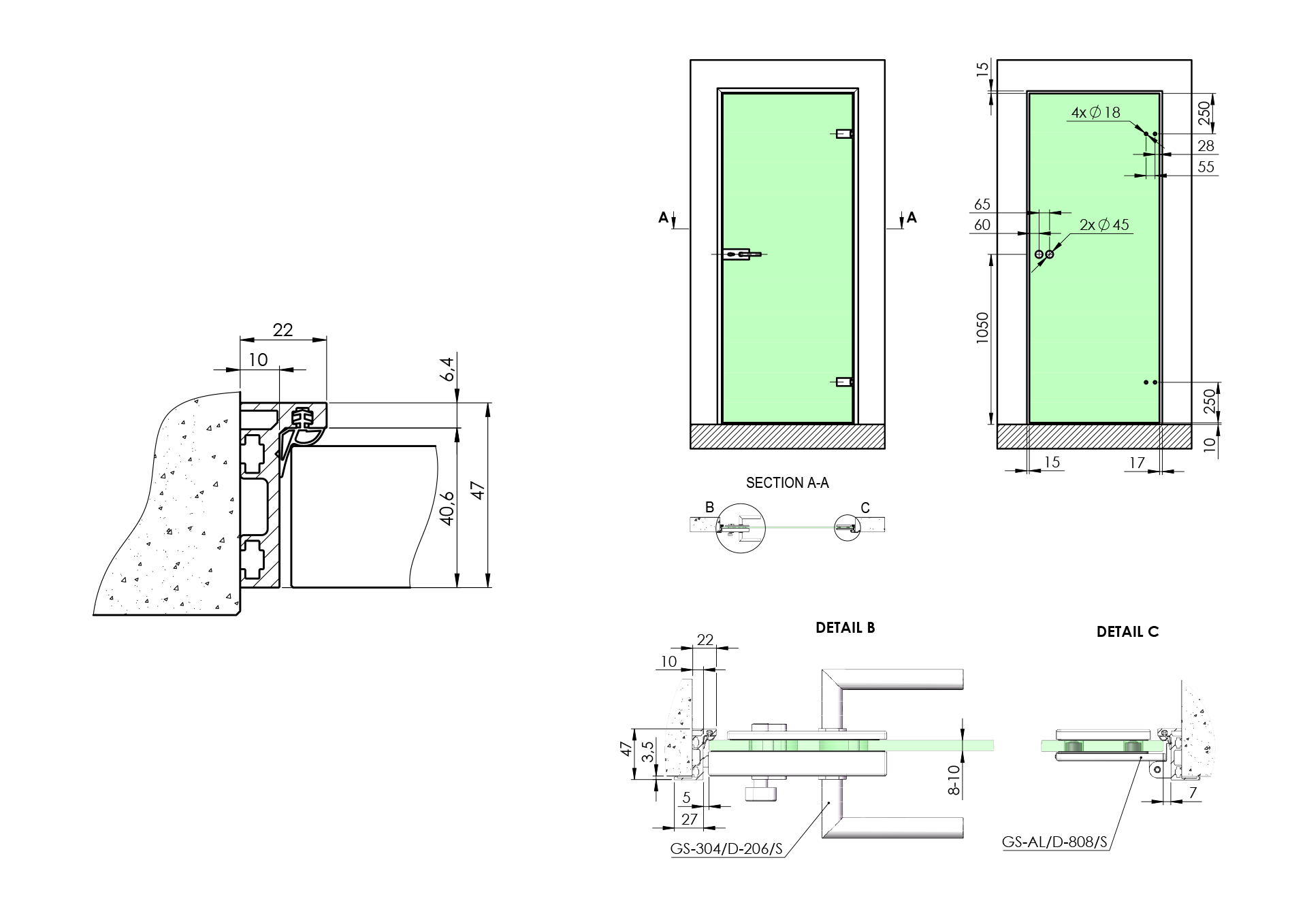 SYSTEMY SZKLANE / PROFIL OŚCIEŻNICY SZKLANYCH Z / 2300X1200X2300 / ALUMINIUM / ANODOWANY SYSTEMY SZKLANE / PROFIL OŚCIEŻNICY SZKLANYCH Z / 2300X1200X2300 / ALUMINIUM / ANODOWANY