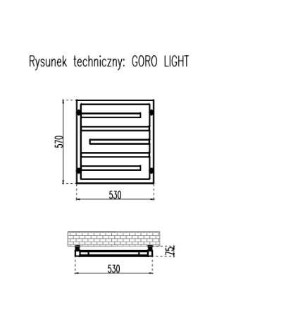 GRZEJNIKI / GRZEJNIK DEKORACYJNY GORO LIGHT / H570 / L530 / BIAŁY GRZEJNIKI / GRZEJNIK DEKORACYJNY GORO LIGHT / H570 / L530 / BIAŁY