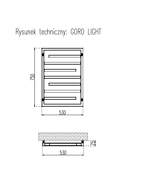 GRZEJNIKI / GRZEJNIK DEKORACYJNY GORO LIGHT / H750 / L530 / BIAŁY GRZEJNIKI / GRZEJNIK DEKORACYJNY GORO LIGHT / H750 / L530 / BIAŁY