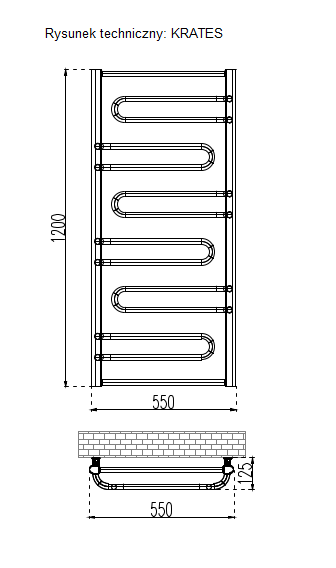GRZEJNIKI / GRZEJNIK DEKORACYJNY KRATES / H1200 / L540 / BIAŁY GRZEJNIKI / GRZEJNIK DEKORACYJNY KRATES / H1200 / L540 / BIAŁY