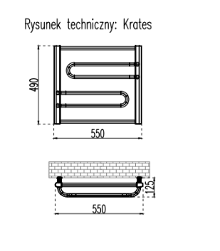 GRZEJNIKI / GRZEJNIK DEKORACYJNY KRATES / H490 / L540 / BIAŁY GRZEJNIKI / GRZEJNIK DEKORACYJNY KRATES / H490 / L540 / BIAŁY