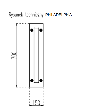 GRZEJNIKI / GRZEJNIK DEKORACYJNY PHILADELPHIA / H700 / L150 / BIAŁY GRZEJNIKI / GRZEJNIK DEKORACYJNY PHILADELPHIA / H700 / L150 / BIAŁY