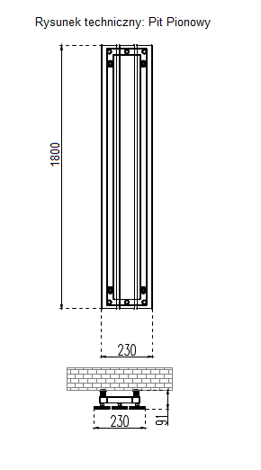GRZEJNIKI / GRZEJNIK DEKORACYJNY PIT PIONOWY / H1800 / L230 / BIAŁY GRZEJNIKI / GRZEJNIK DEKORACYJNY PIT PIONOWY / H1800 / L230 / BIAŁY