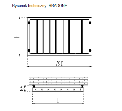 GRZEJNIKI / GRZEJNIK DEKORACYJNY BRADONE / H480 / L790 / BIAŁY GRZEJNIKI / GRZEJNIK DEKORACYJNY BRADONE / H480 / L790 / BIAŁY