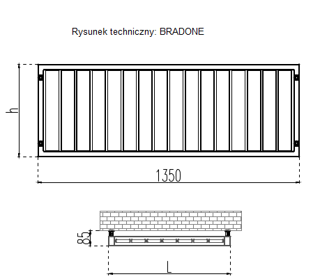 GRZEJNIKI / GRZEJNIK DEKORACYJNY BRADONE / H580 / L1350 / BIAŁY GRZEJNIKI / GRZEJNIK DEKORACYJNY BRADONE / H580 / L1350 / BIAŁY