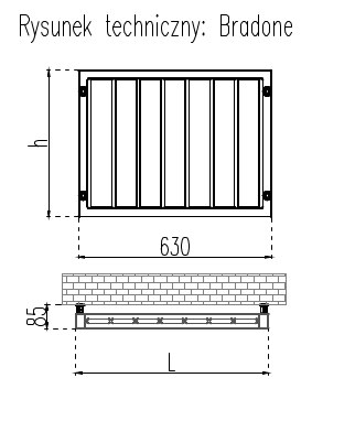 GRZEJNIKI / GRZEJNIK DEKORACYJNY BRADONE / H580 / L630 / BIAŁY GRZEJNIKI / GRZEJNIK DEKORACYJNY BRADONE / H580 / L630 / BIAŁY