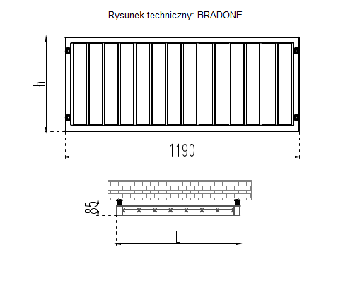 GRZEJNIKI / GRZEJNIK DEKORACYJNY BRADONE / H680 / L1190 / BIAŁY GRZEJNIKI / GRZEJNIK DEKORACYJNY BRADONE / H680 / L1190 / BIAŁY