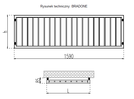 GRZEJNIKI / GRZEJNIK DEKORACYJNY BRADONE / H680 / L1590 / BIAŁY GRZEJNIKI / GRZEJNIK DEKORACYJNY BRADONE / H680 / L1590 / BIAŁY