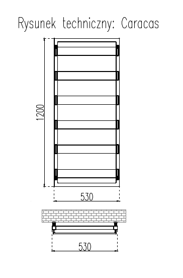 GRZEJNIKI / GRZEJNIK DEKORACYJNY CARACAS / H1200 / L530 / BIAŁY GRZEJNIKI / GRZEJNIK DEKORACYJNY CARACAS / H1200 / L530 / BIAŁY