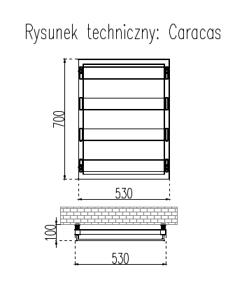 GRZEJNIKI / GRZEJNIK DEKORACYJNY CARACAS / H700 / L530 / BIAŁY GRZEJNIKI / GRZEJNIK DEKORACYJNY CARACAS / H700 / L530 / BIAŁY