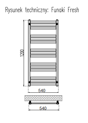 GRZEJNIKI / GRZEJNIK DEKORACYJNY FUNAKI FRESH / H1200 / L540 / BIAŁY GRZEJNIKI / GRZEJNIK DEKORACYJNY FUNAKI FRESH / H1200 / L540 / BIAŁY