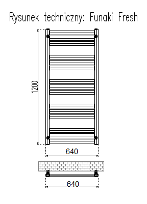 GRZEJNIKI / GRZEJNIK DEKORACYJNY FUNAKI FRESH / H1200 / L640/ BIAŁY GRZEJNIKI / GRZEJNIK DEKORACYJNY FUNAKI FRESH / H1200 / L640/ BIAŁY