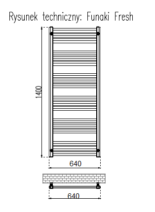 GRZEJNIKI / GRZEJNIK DEKORACYJNY FUNAKI FRESH / H1400 / L640 / BIAŁY GRZEJNIKI / GRZEJNIK DEKORACYJNY FUNAKI FRESH / H1400 / L640 / BIAŁY