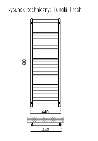 GRZEJNIKI / GRZEJNIK DEKORACYJNY FUNAKI FRESH / H1600 / L440 / BIAŁY GRZEJNIKI / GRZEJNIK DEKORACYJNY FUNAKI FRESH / H1600 / L440 / BIAŁY