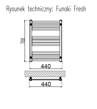 GRZEJNIKI / GRZEJNIK DEKORACYJNY FUNAKI FRESH / H700 / L440 / BIAŁY GRZEJNIKI / GRZEJNIK DEKORACYJNY FUNAKI FRESH / H700 / L440 / BIAŁY
