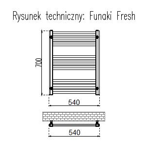 GRZEJNIKI / GRZEJNIK DEKORACYJNY FUNAKI FRESH / H700 / L540 / BIAŁY GRZEJNIKI / GRZEJNIK DEKORACYJNY FUNAKI FRESH / H700 / L540 / BIAŁY