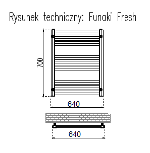 GRZEJNIKI / GRZEJNIK DEKORACYJNY FUNAKI FRESH / H700 / L640 / BIAŁY GRZEJNIKI / GRZEJNIK DEKORACYJNY FUNAKI FRESH / H700 / L640 / BIAŁY