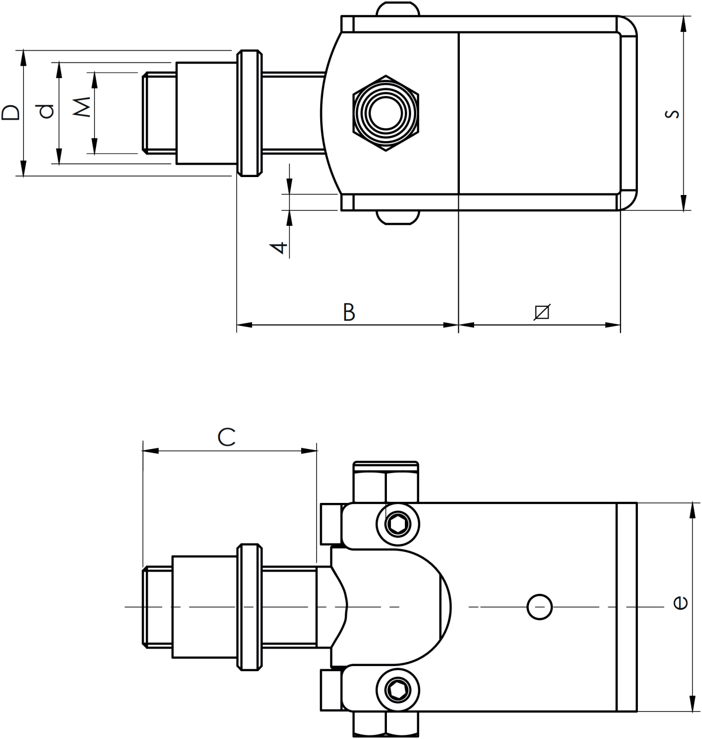 AKB / ZAWIAS REGULOWANY / STAL OCYNKOWANA / 50 x 30mm / M16 AKB / ZAWIAS REGULOWANY / STAL OCYNKOWANA / 50 x 30mm / M16